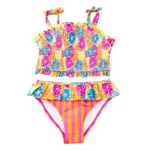 Betsy Johnson Multicolor Lemon Bikini Size 7/8 Medium New with Tags